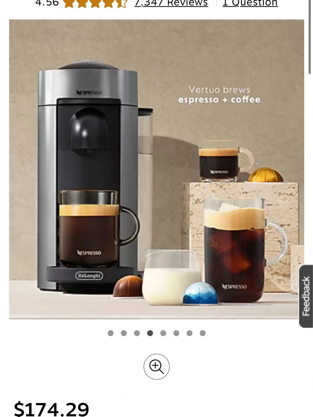Nespresso VertuoPlus Coffee Maker - Black